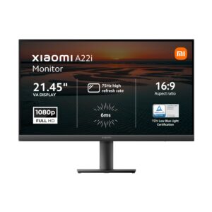 Xiaomi A22i 22" Full HD 1080p VA Monitor (75Hz, 6ms, 16:9, HDMI/DP, Flicker-Free, and VESA Mount)