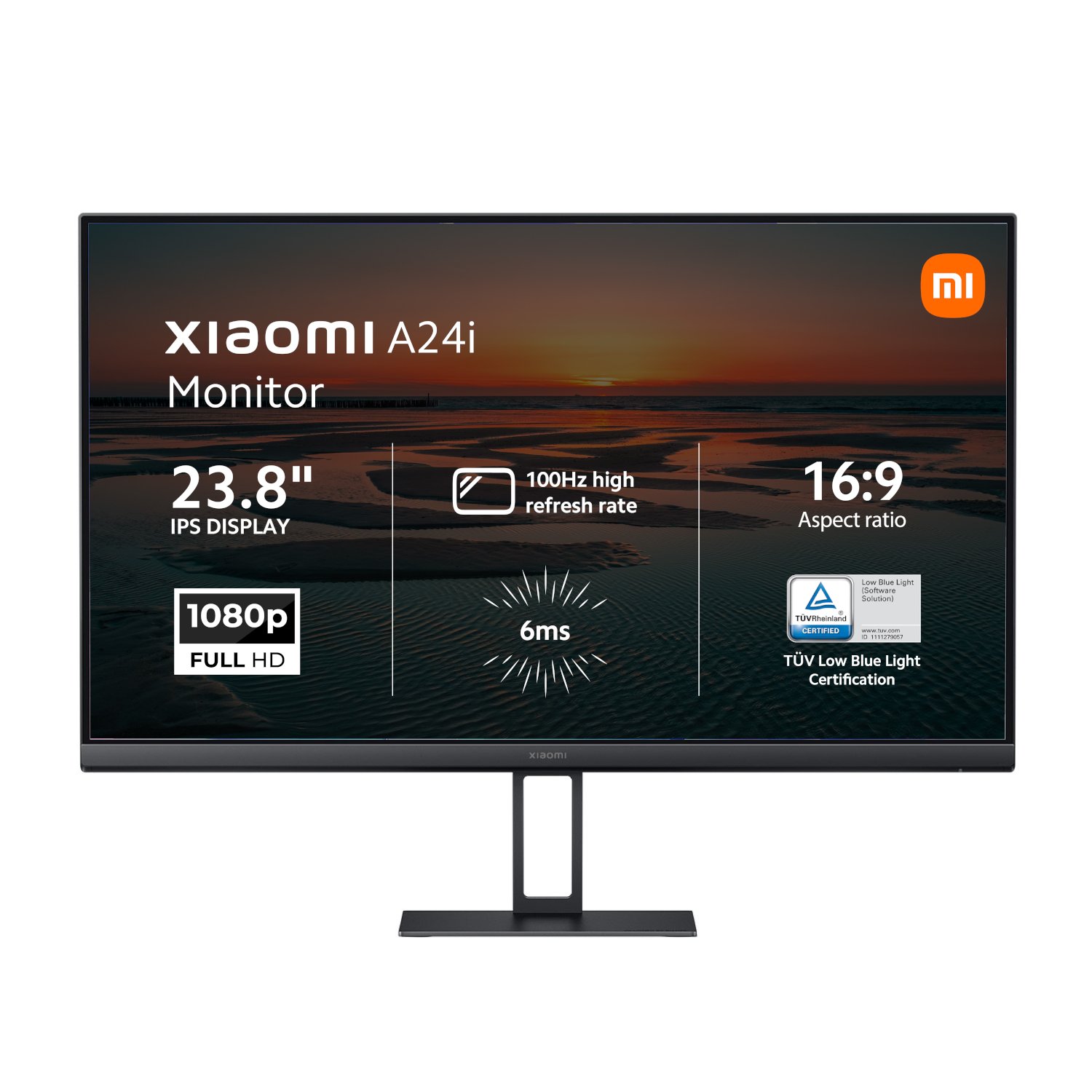 Xiaomi A24i 24" Full HD 1080p IPS Monitor (100Hz, 6ms, 16:9, HDMI/DP, Flicker-Free, and VESA Mount)