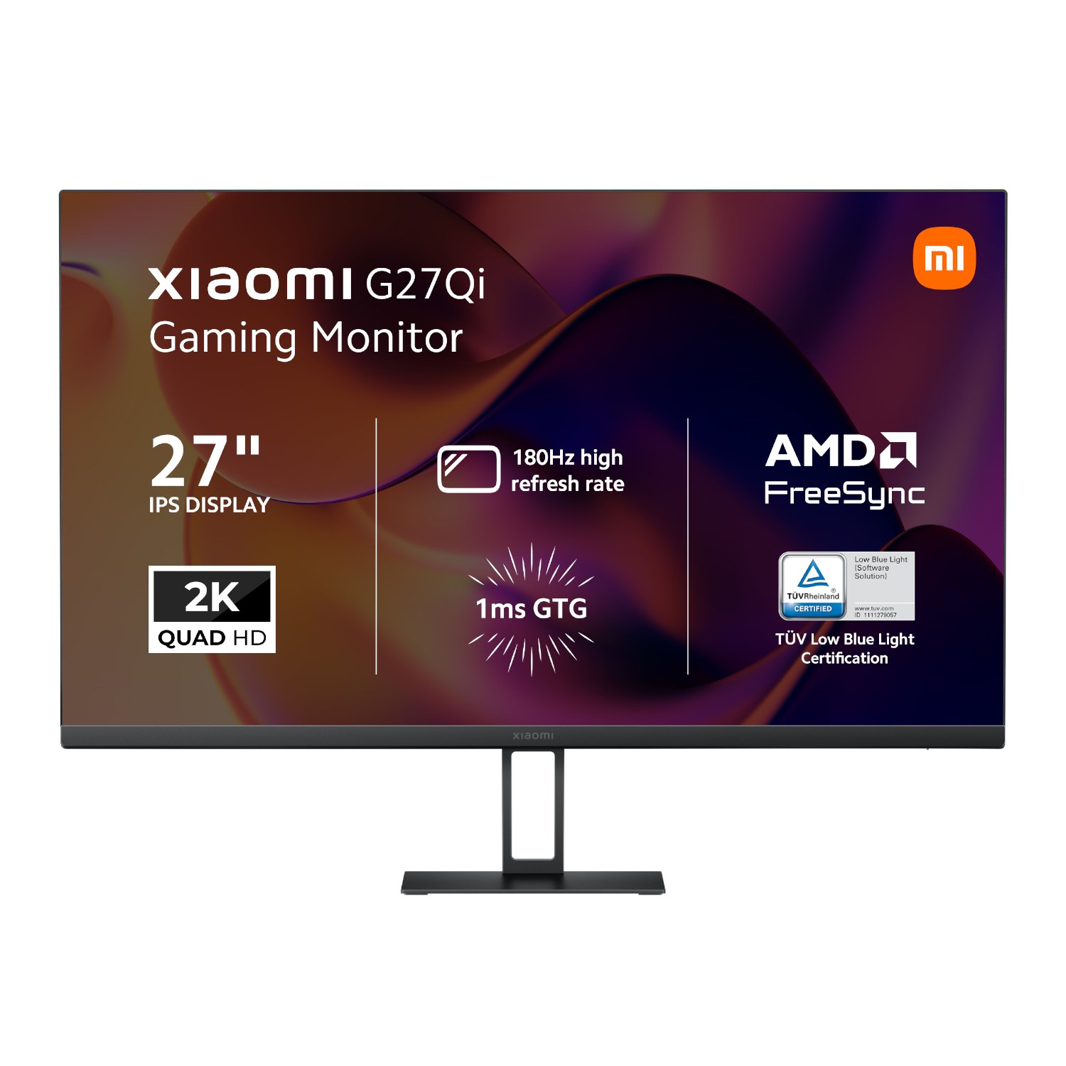 Xiaomi G27Qi 27" 2K 1440p IPS Gaming Monitor (180Hz, 1ms, 16:9, HDMI/DP, and AMD FreeSync)