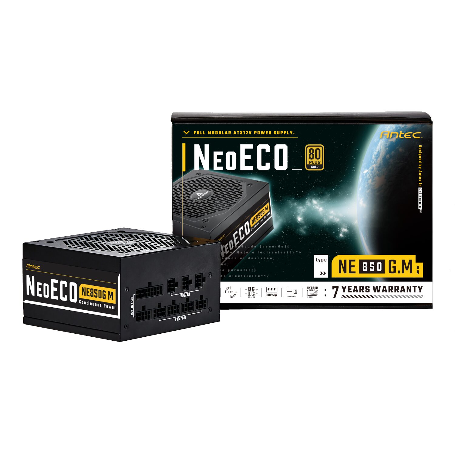 Antec NeoECO Gold Modular 850W Power Supply Unit (80 PLUS® Gold, PCIe 5.0 Ready, Full Modular) - Image 3