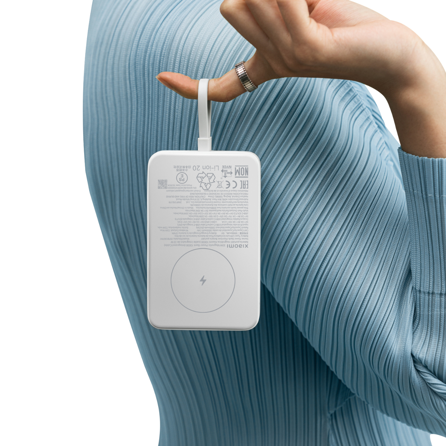 Xiaomi 33W Power Bank 10000mAh (Integrated Cable)-White - Image 2