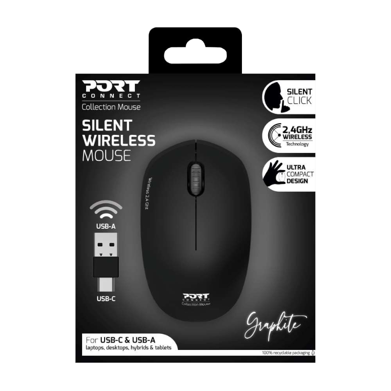 Port Connect MOUSE COLLECTION II WIRELESS Graphite - Image 2