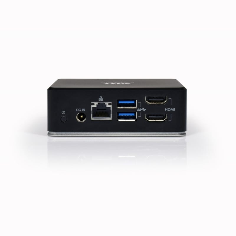 Port USB Type-C to 1 x RJ45|2 x USB3.1 Gen1|2 x HDMI|1 x Type-C|1 x USB3.1 Gen1 | Apple Charging 2.4A|1 x Aux Dock - Black - Image 2