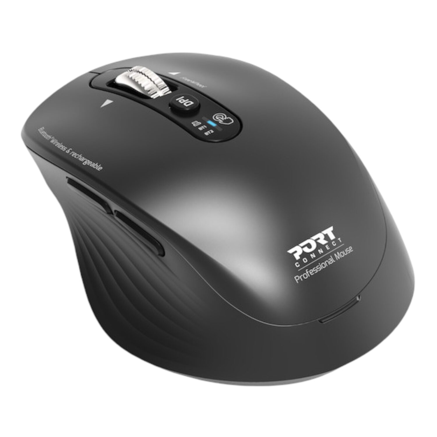 Port Connect Business 2.4GHz Rechargeable Bluetooth Wireless Mouse - Black - Image 2