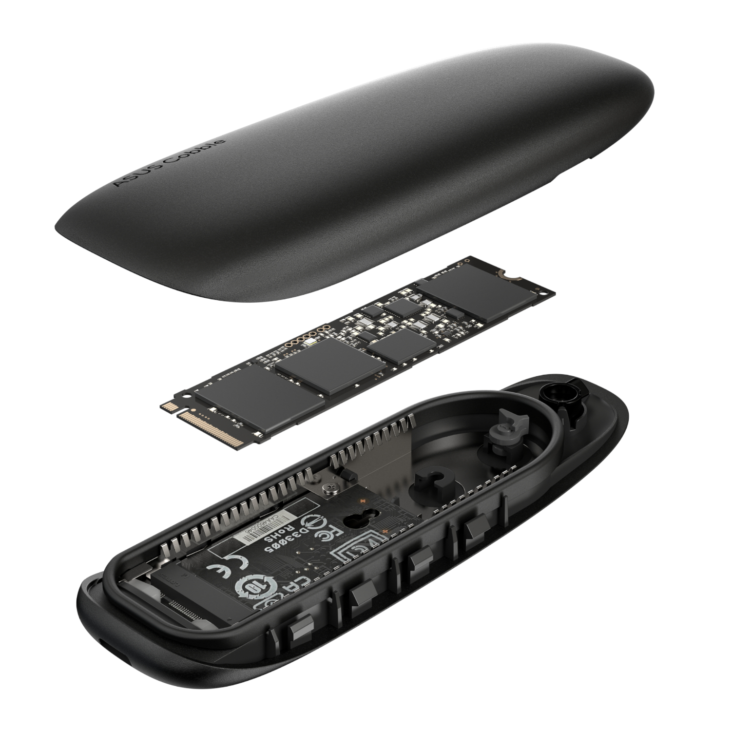 Asus Cobble M.2 SSD Enclosure - Black - Image 2