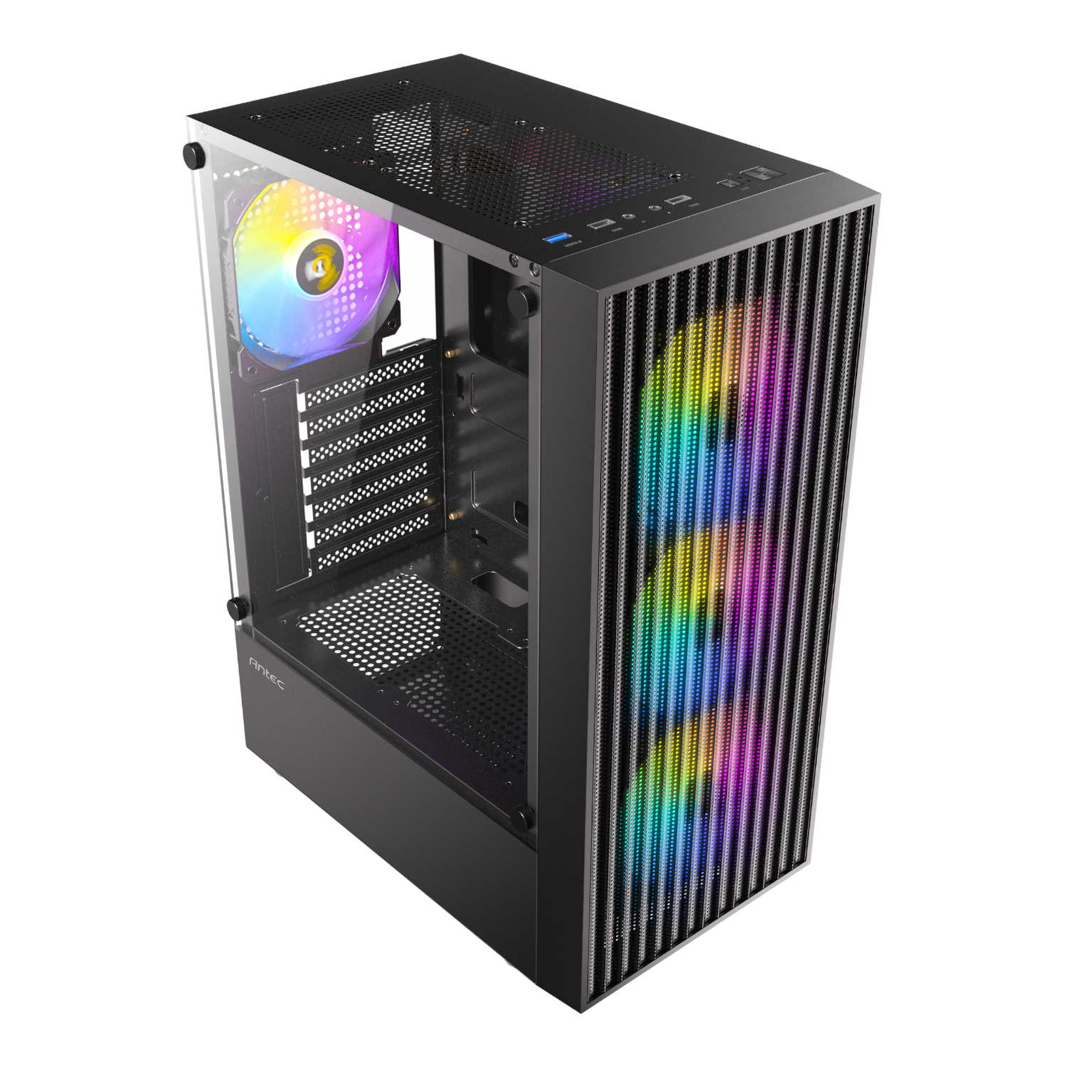 Antec AX27 RGB ELITE ATX Gaming Chassis - Black - Image 2