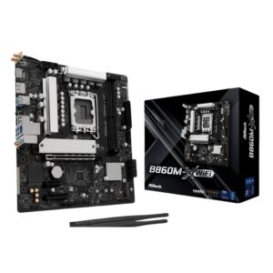 ASRock B860M-X Micro ATX DDR5 Motherboard (PCIe 5 and Wi-Fi 6E)