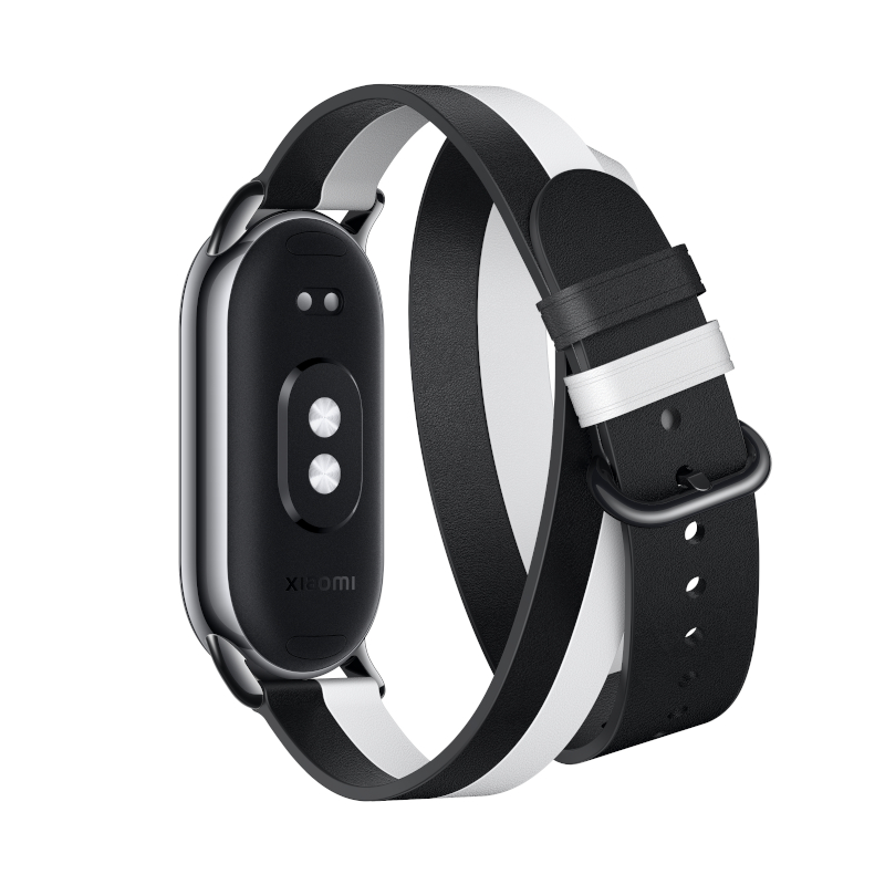Xiaomi Smart Band 8 Double Wrap Strap - Black and white - Image 2