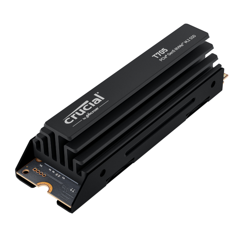 Crucial T705 1TB M.2 NVMe Gen5 with Heatsink NAND SSD - Image 2