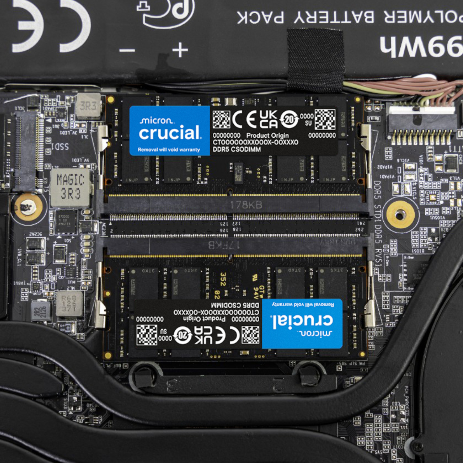 Crucial DDR5-6400 64GB CSODIMM Notebook Memory Kit (2 x 32GB) - Image 2