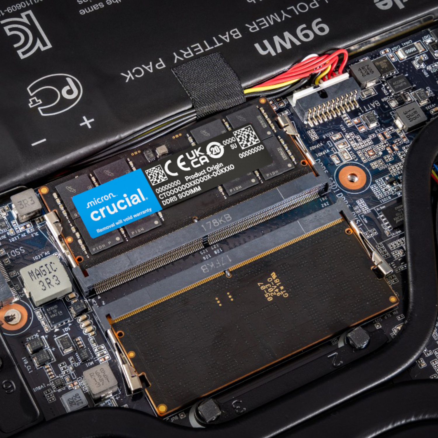 Crucial 128GB 5600MHz DDR5 SODIMM Laptop Memory Kit (2 x 64GB) - Image 2