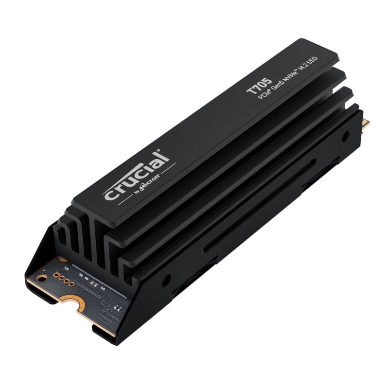 Crucial T705 4TB M.2 NVMe Gen5 with Heatsink NAND SSD - Image 2