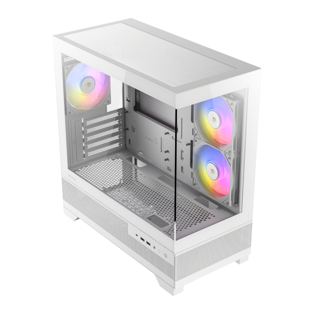 Antec CX500M Micro-ATX | ITX RGB Mini-Tower Gaming Chassis Type-C - White - Image 2