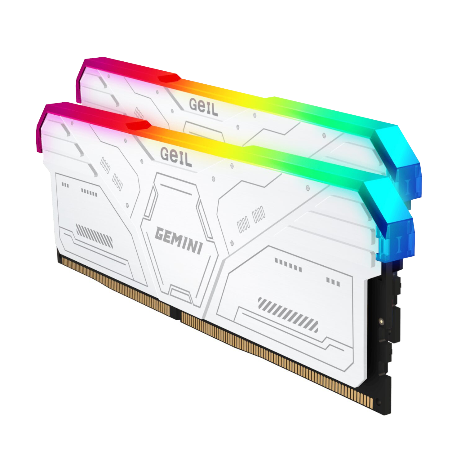 GeIL Gemini RGB 32GB DDR5 6000MHz Desktop Gaming Memory Kit (2 x 16GB) – White - Image 2