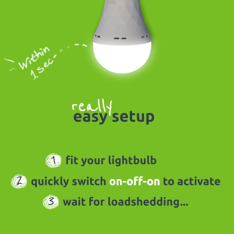 Gizzu Everglow Rechargeable Warm White Emergency Downlight Bulb - Image 2