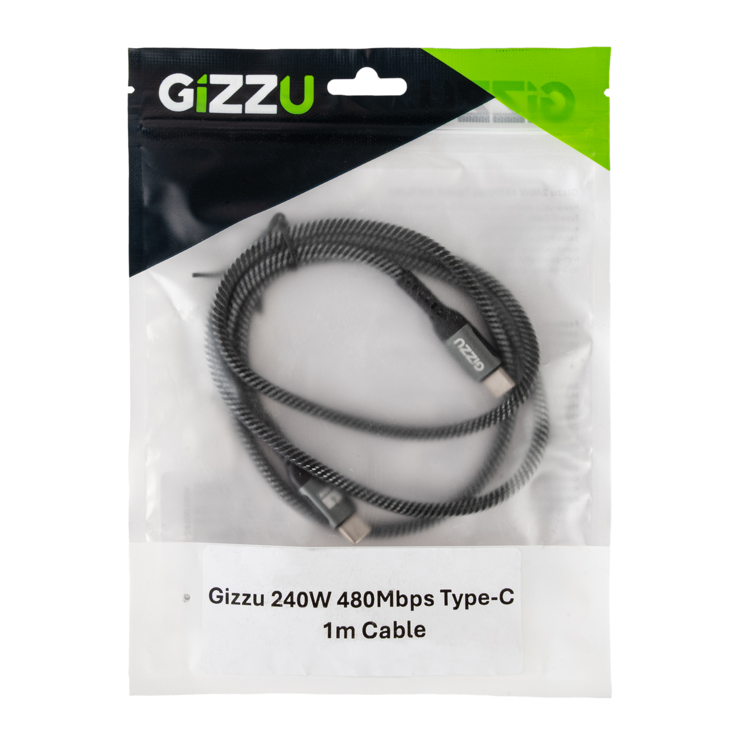 GIZZU 240W 480Mbps Type-C 1m Cable - Image 2
