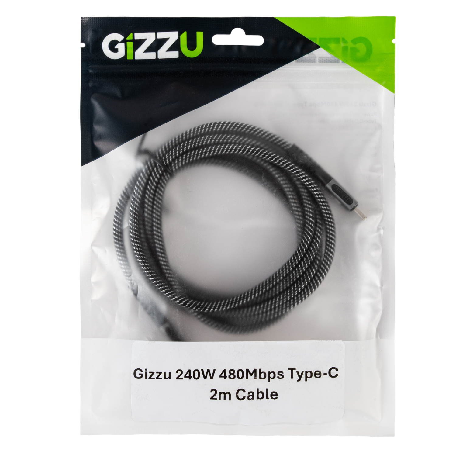 GIZZU 240W 480Mbps Type-C 2m Cable - Image 2