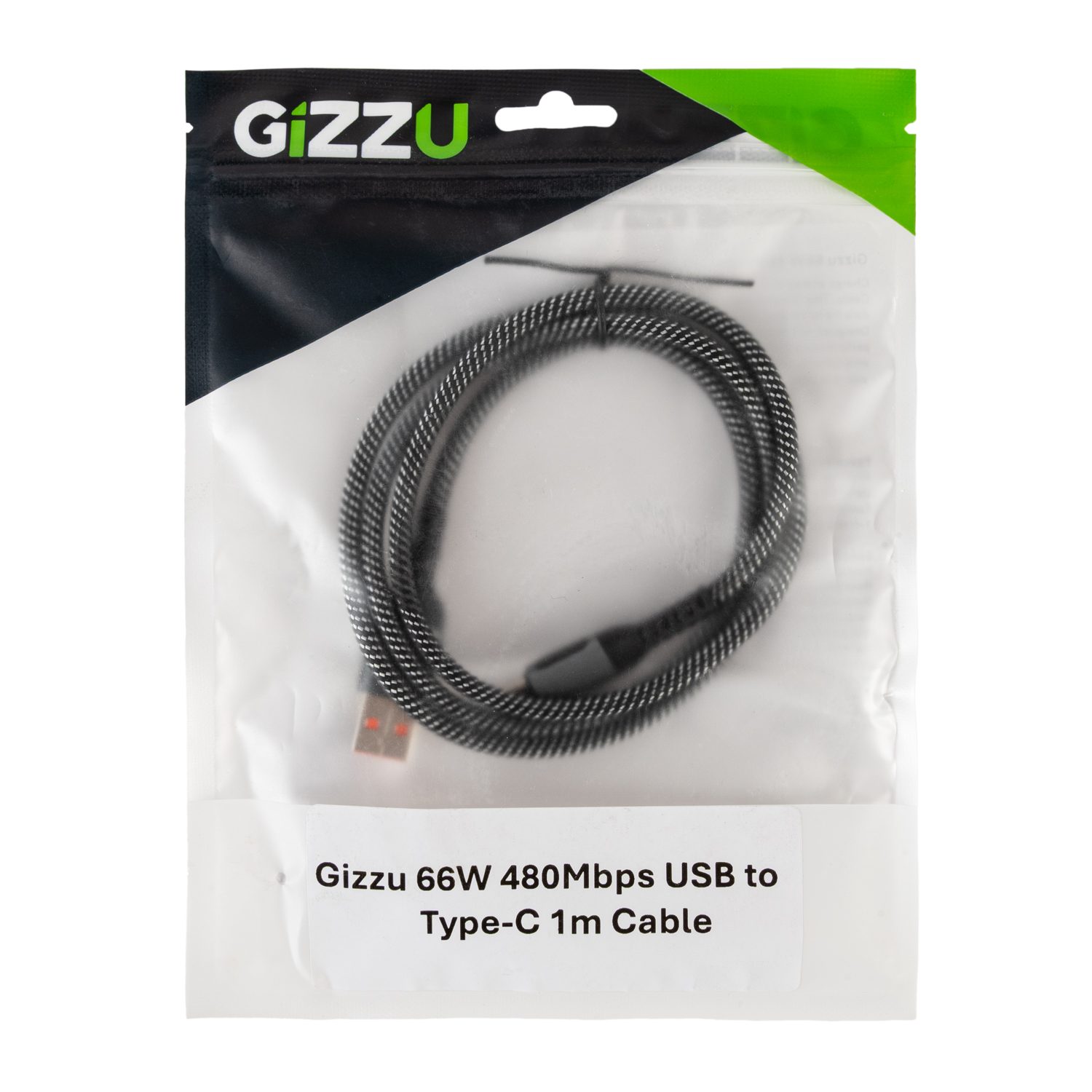 GIZZU 66W 480Mbps USB to Type-C 1m Cable - Image 2