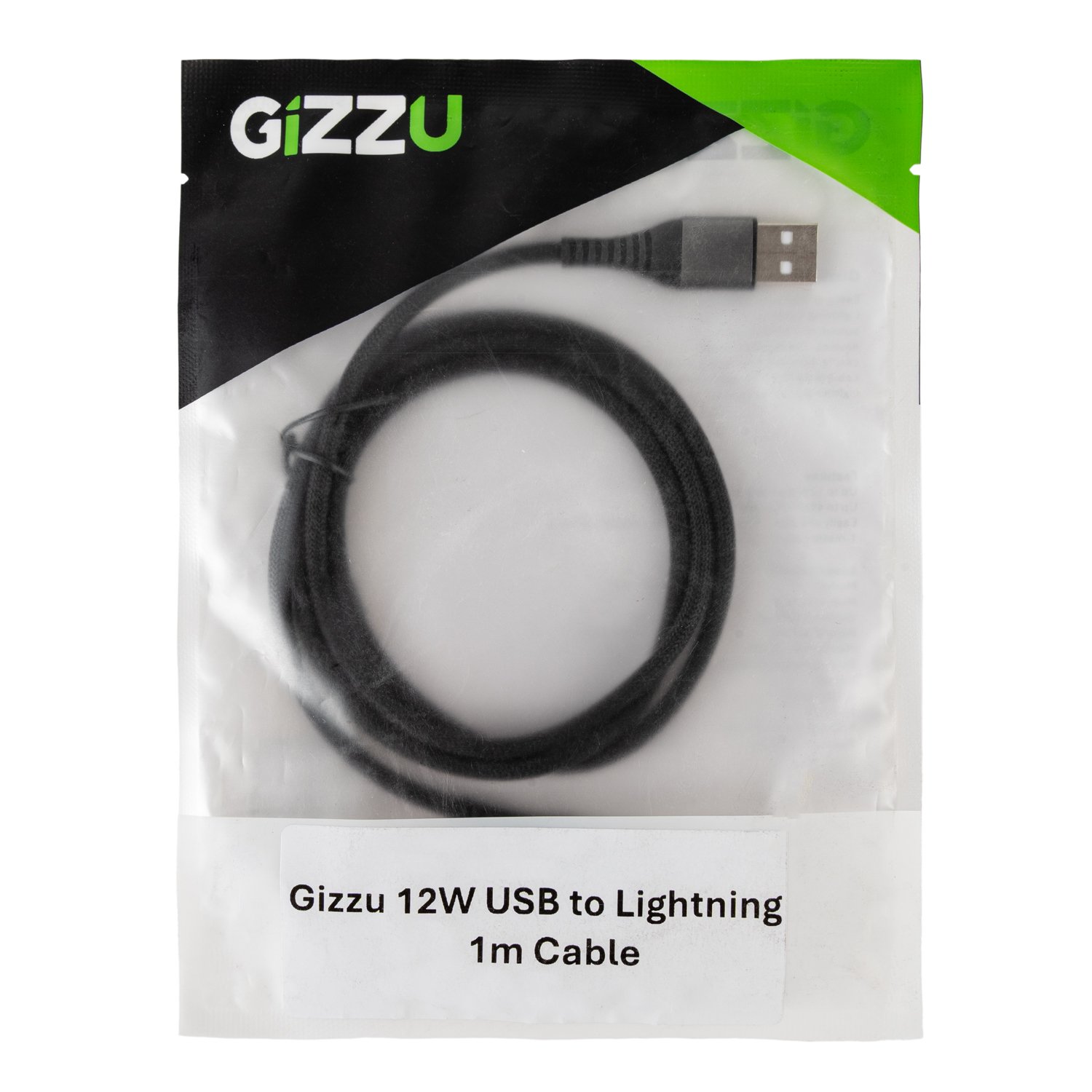 GIZZU 12W USB to Lightning 1m Cable - Image 2