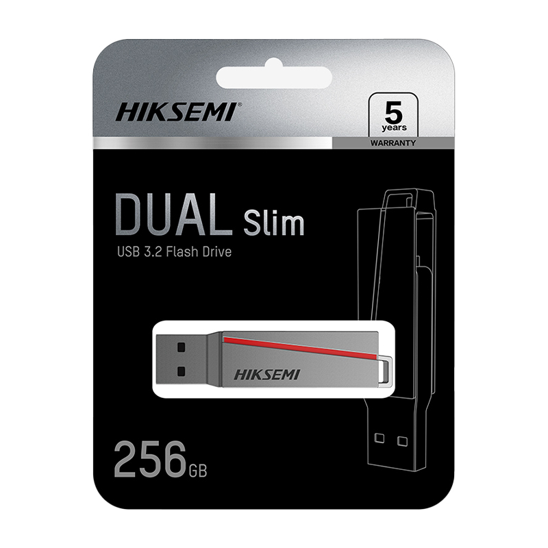 HIKSEMI Dual Slim 256GB USB3.2 Flash Drive - Image 2