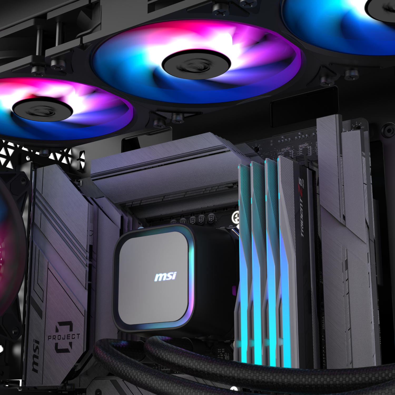 MSI MAG Coreliquid A13 360 AIO Liquid CPU Cooler - Black - Image 2