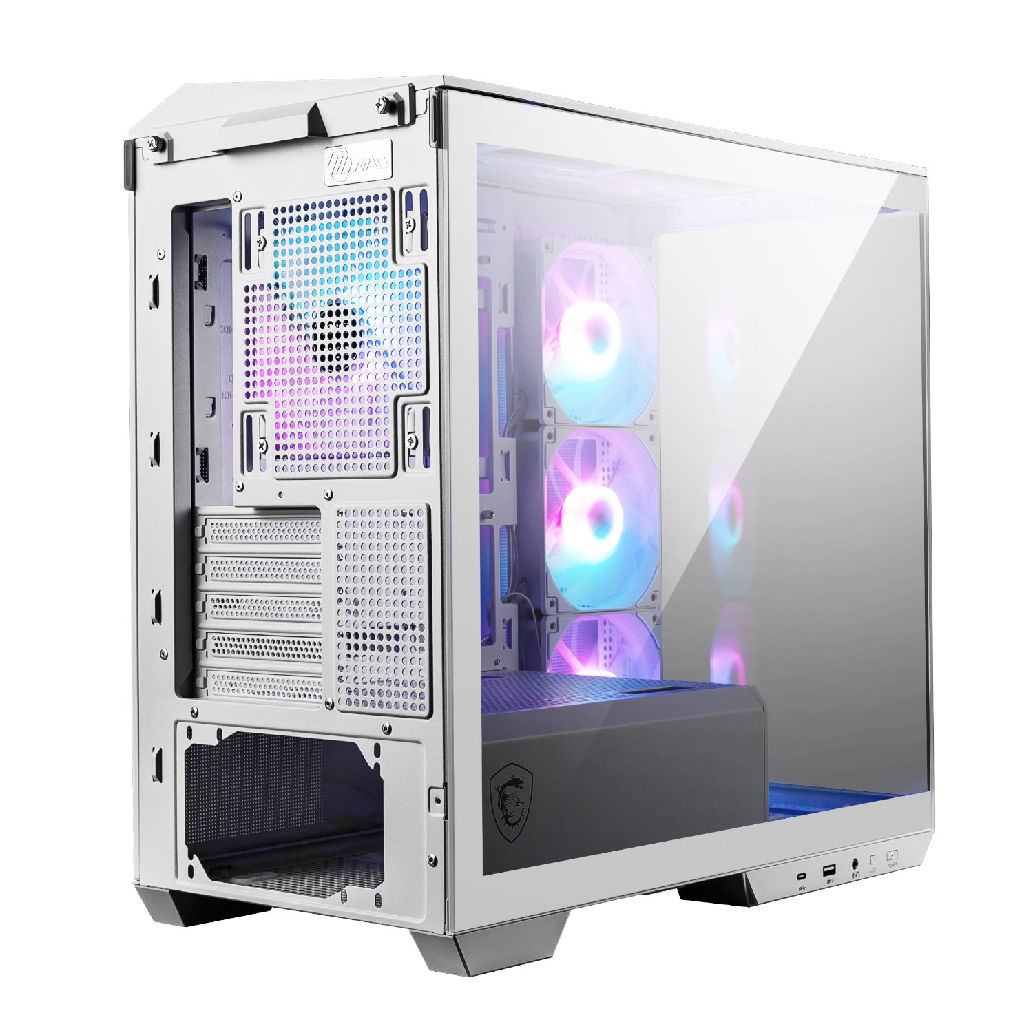 MSI MAG PANO M100R PZ M-ATX ARGB Gaming Chassis - White - Image 2