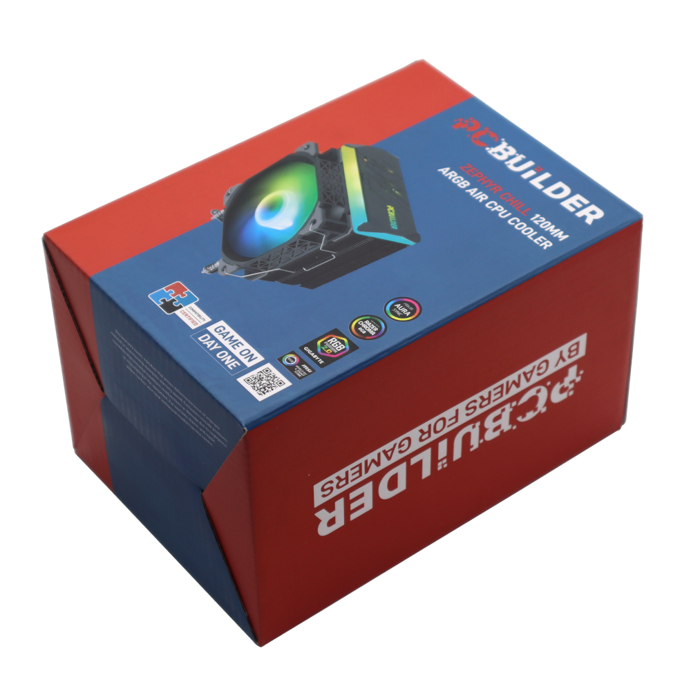 PCBuilder Zephyr Chill 120MM ARGB AIR CPU Cooler - Image 2