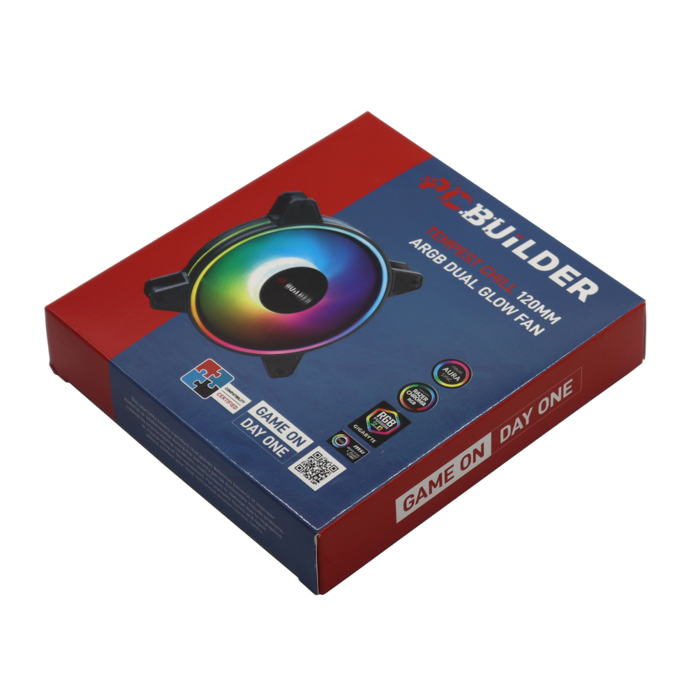 PCBuilder Tempest Chill 120MM ARGB Dual Glow Fan - Image 2