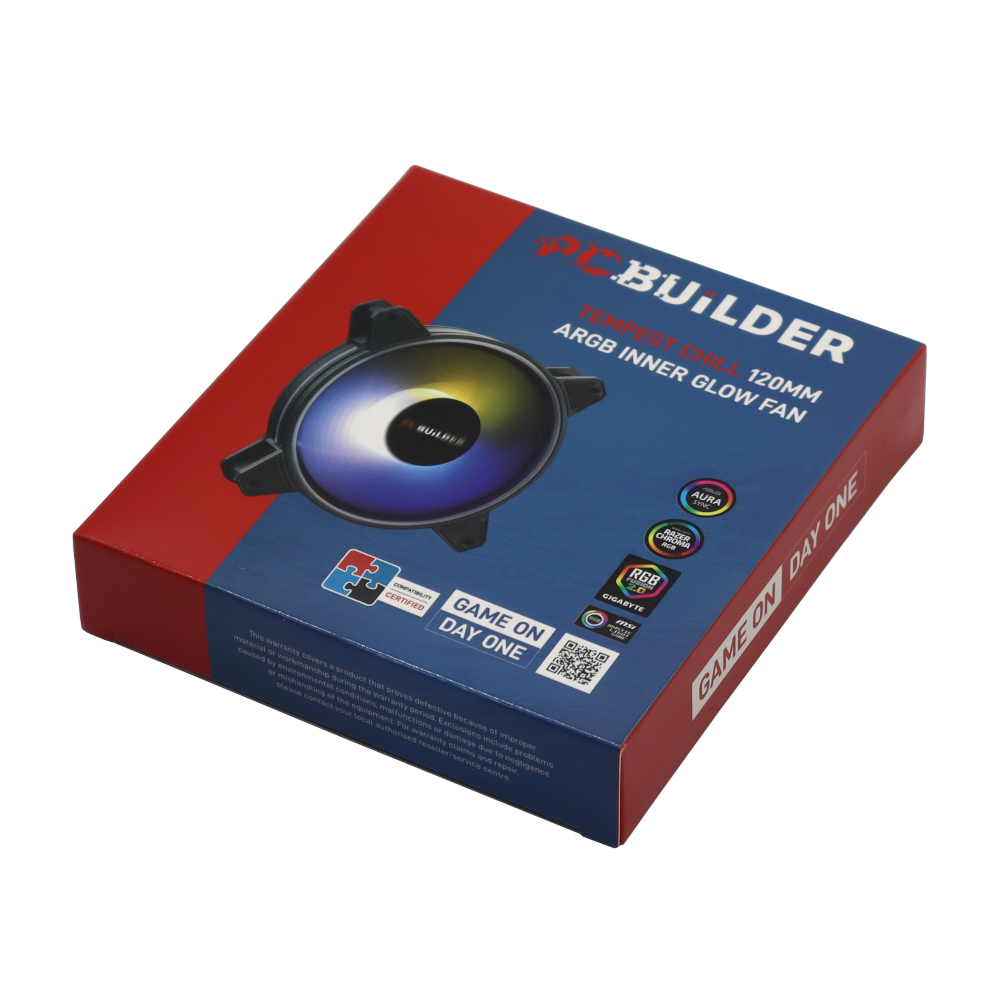 PCBuilder Tempest Chill 120MM ARGB Inner Glow Fan - Image 2