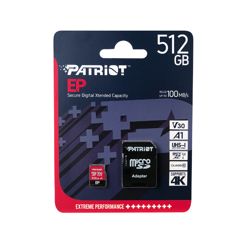 Patriot EP V30 A1 512GB Micro SDXC Card + Adapter - Image 2