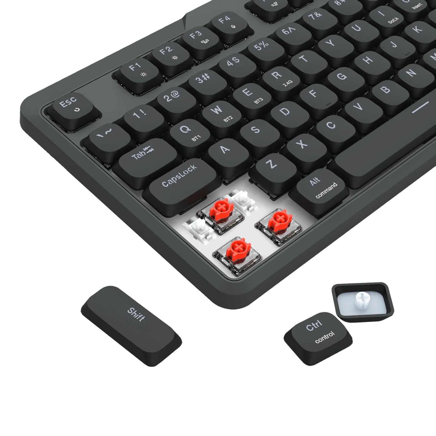 Redragon AETHER K706 PRO Wireless Mechanical Keyboard (75% Layout, Tri-Mode, Gasket Mount, Low-Profile Red Switches) - Image 2