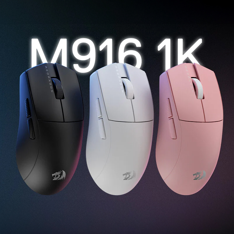 REDRAGON M916 PRO 1K 3-Mode Wireless Gaming Mouse - Pink - Image 2