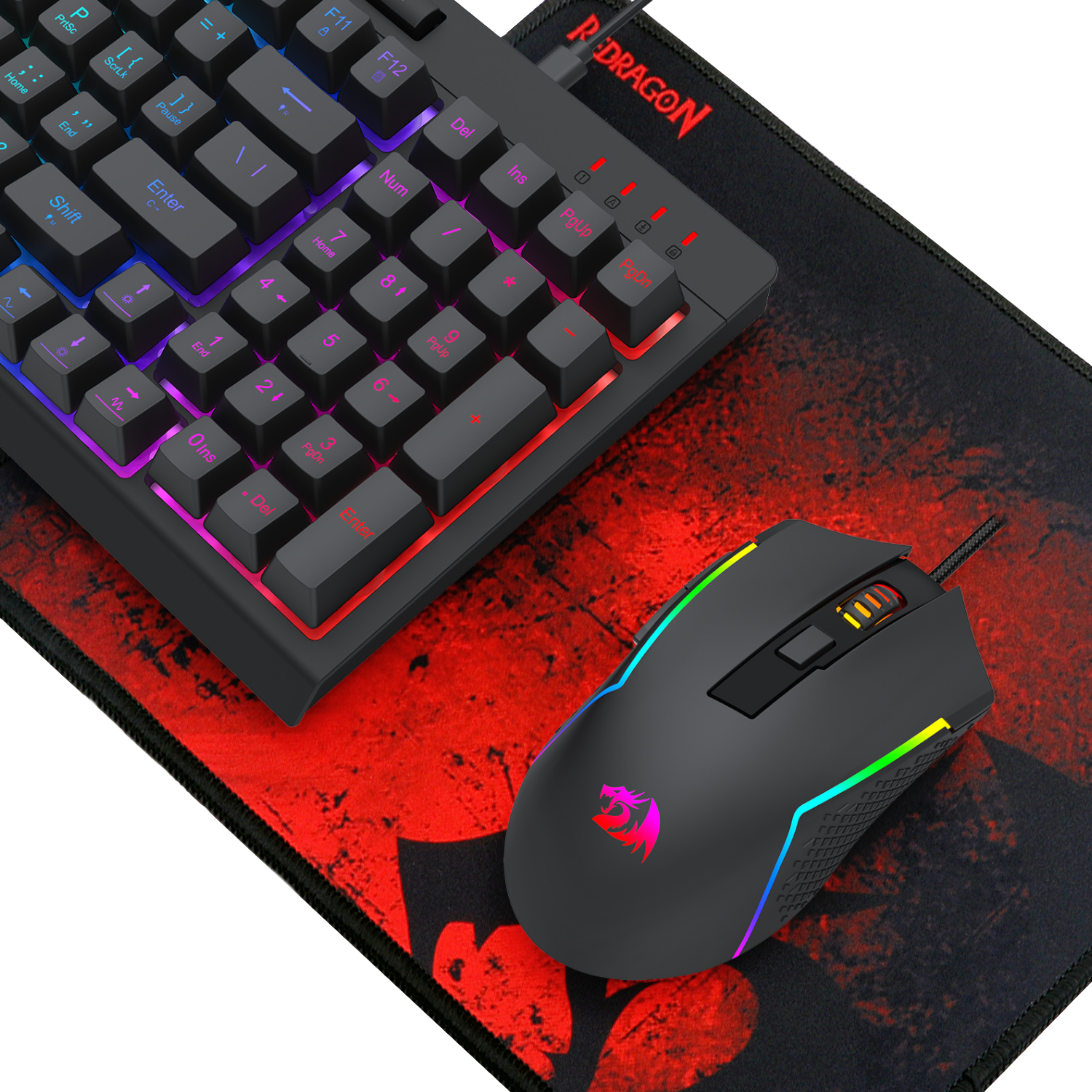 Redragon 4-in-1 Keyboard | Mouse | Mousepad | Headset Gaming Combo - Image 2