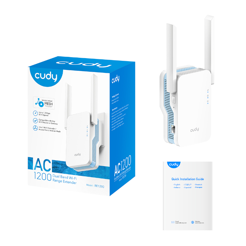 Cudy AC1200 WiFi Range Extender | Wall Plug - Image 2