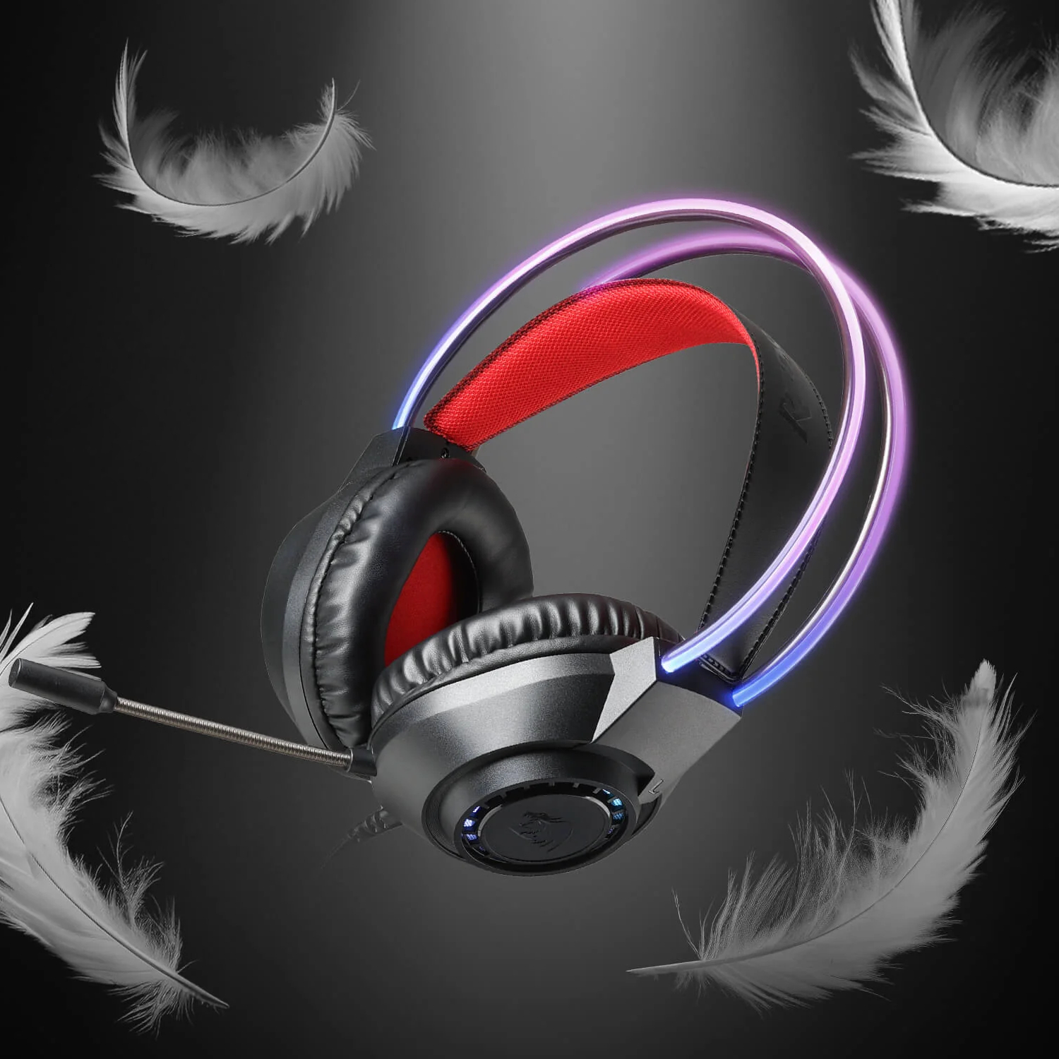 Redragon SCREAM Over-Ear RGB Gaming Headset - Black - Image 2