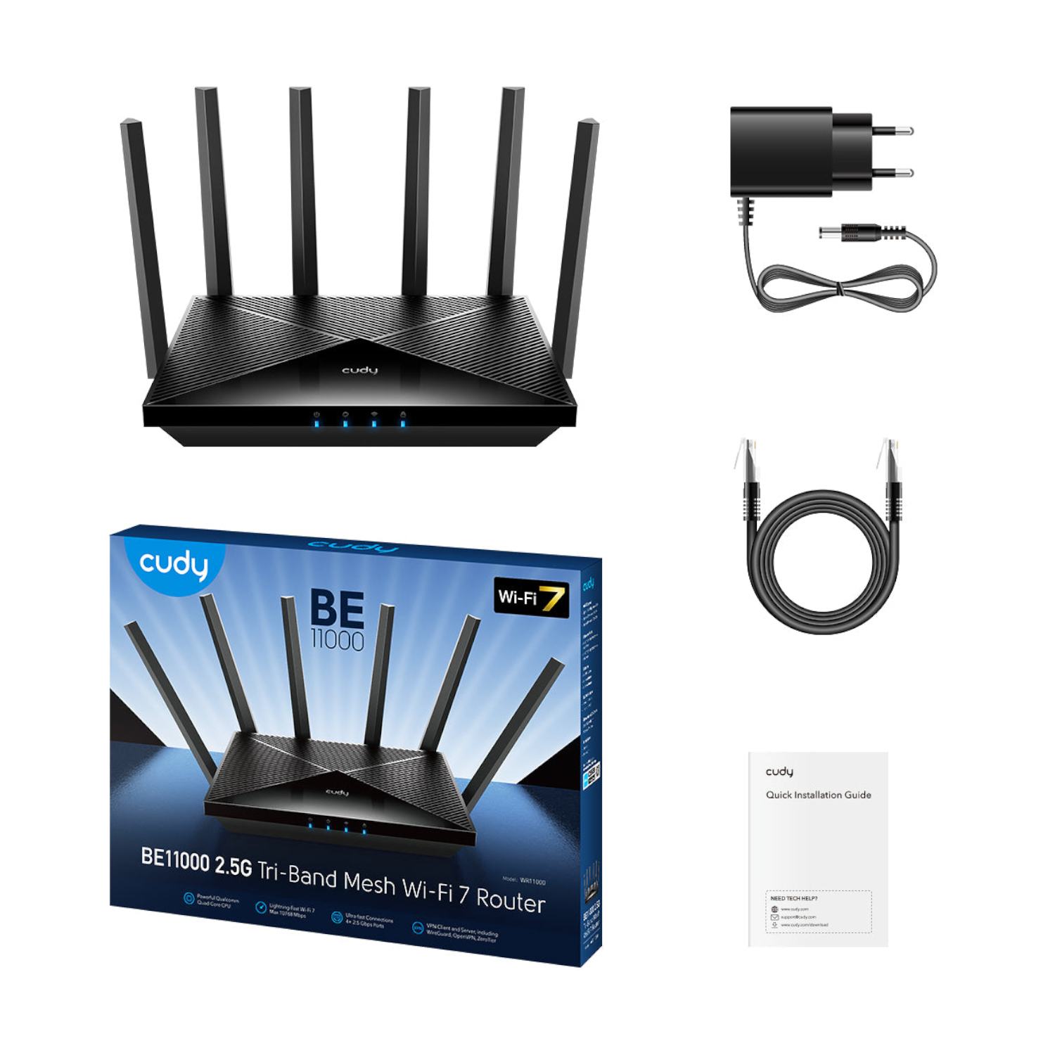Cudy BE11000 Wi-Fi7 Gigabit Mesh Router - Image 2
