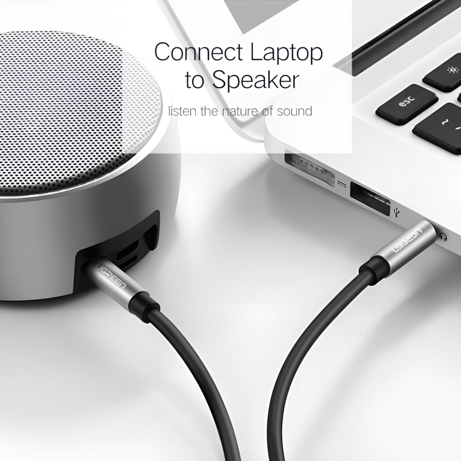 UGREEN 3.5mm Aux Cable 1.5m - Image 2