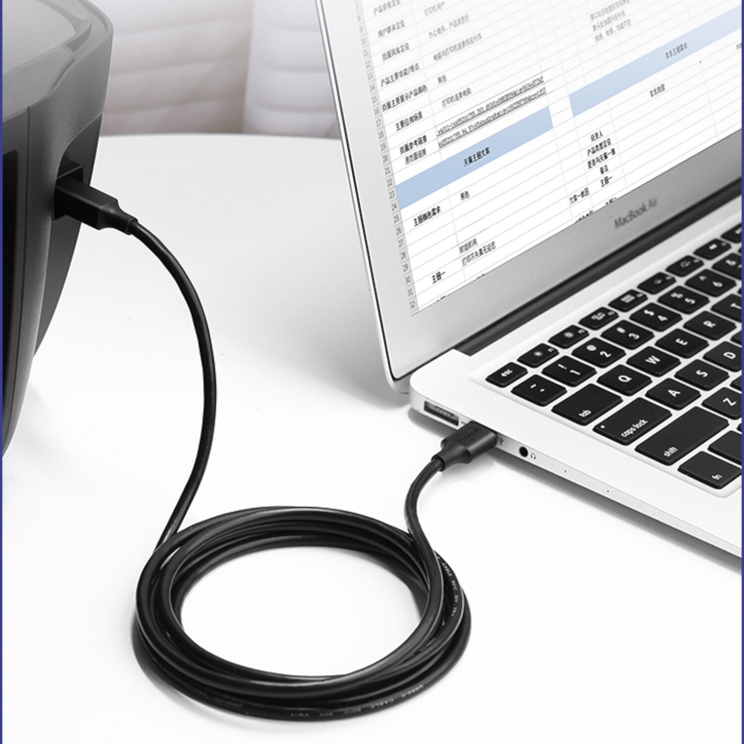 UGREEN US135 USB 2.0 to USB-B Printer Cable, 480Mbps - 2m - Image 2