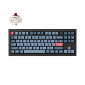 Keychron V3 Max QMK/VIA 80% Wireless Custom Mechanical Keyboard (Brown Switch) Carbon Black